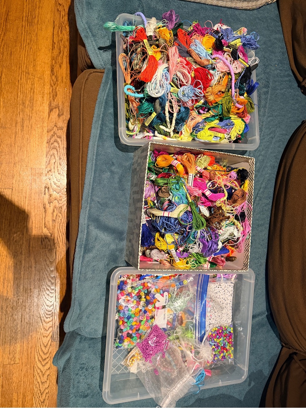 Bulk Embroidery Floss & Bead Mix - Bright Multi Colors